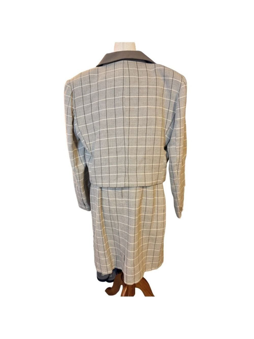 Vintage 2 pc dress jacket. Sz 14 Rayon wool Uzbekistan - Picture 2 of 5